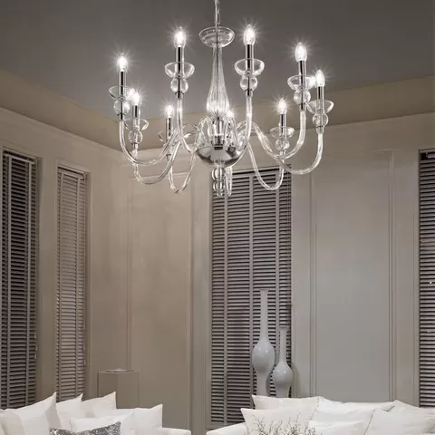 картинка Классические люстры Люстра Ideal Lux Doge 168906 SP12 Trasparente