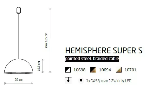 картинка Современные подвесные светильники Подвесной светильник Nowodvorski Hemisphere Super S 10694
