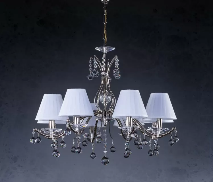 картинка Хрустальные люстры Хрустальная люстра ArtGlass CHANTAL VIII. NICKEL CE - COLOR + CH 024