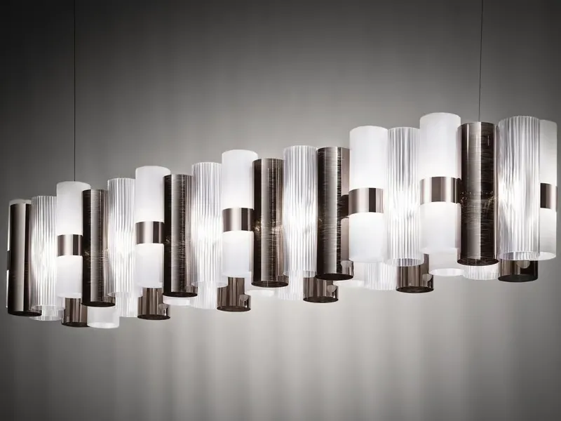 картинка Линейные подвесные светильники Подвесной линейный светильник SLAMP La lollo linear 100 LALSXXLPWT01T00NMTEU