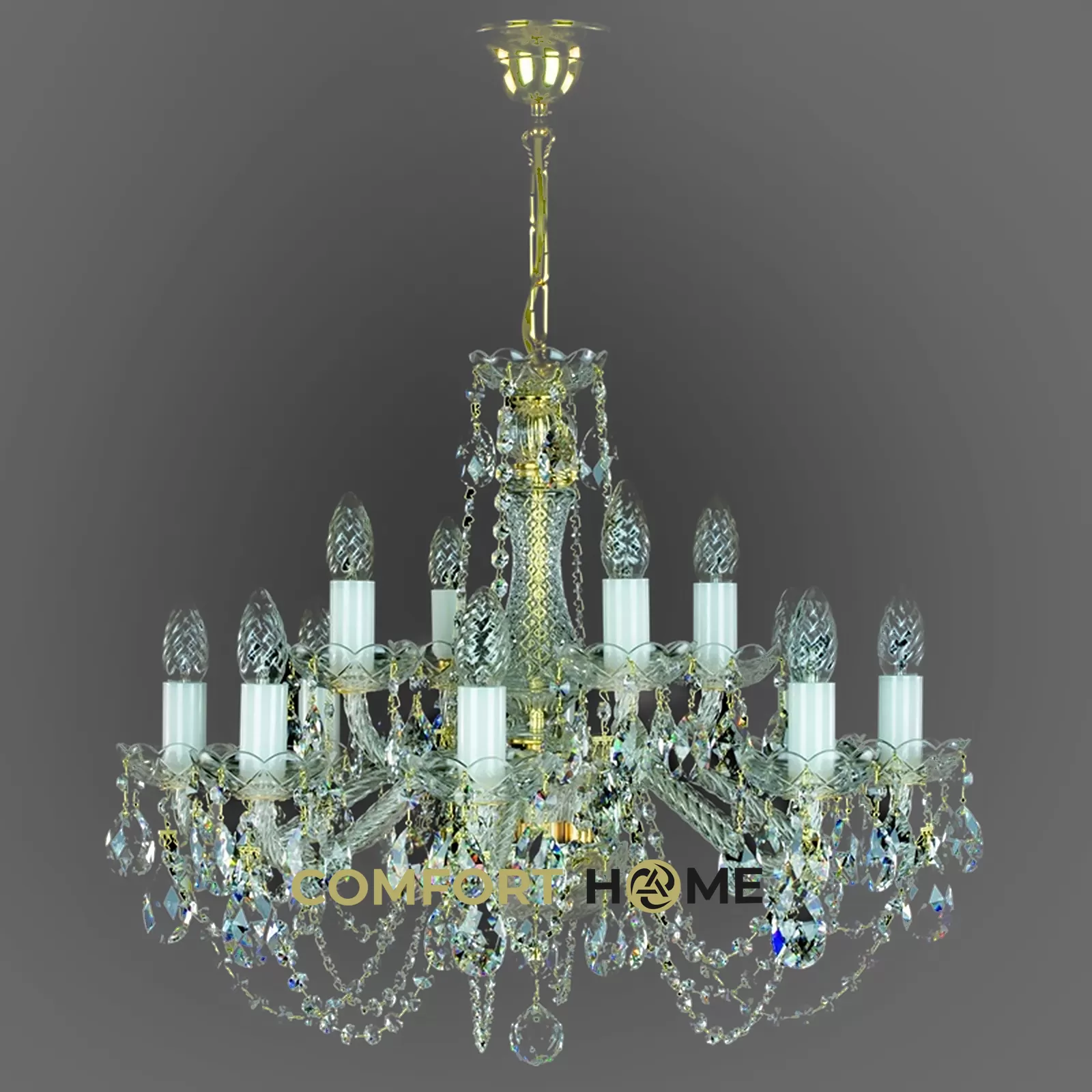 картинка Хрустальные люстры Хрустальная люстра ArtGlass CARMEN FULL CUT R14 NICKEL CE