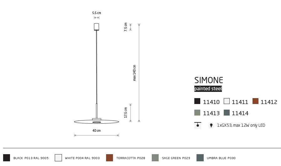 картинка Современные подвесные светильники Подвесной светильник Nowodvorski Simone 11412