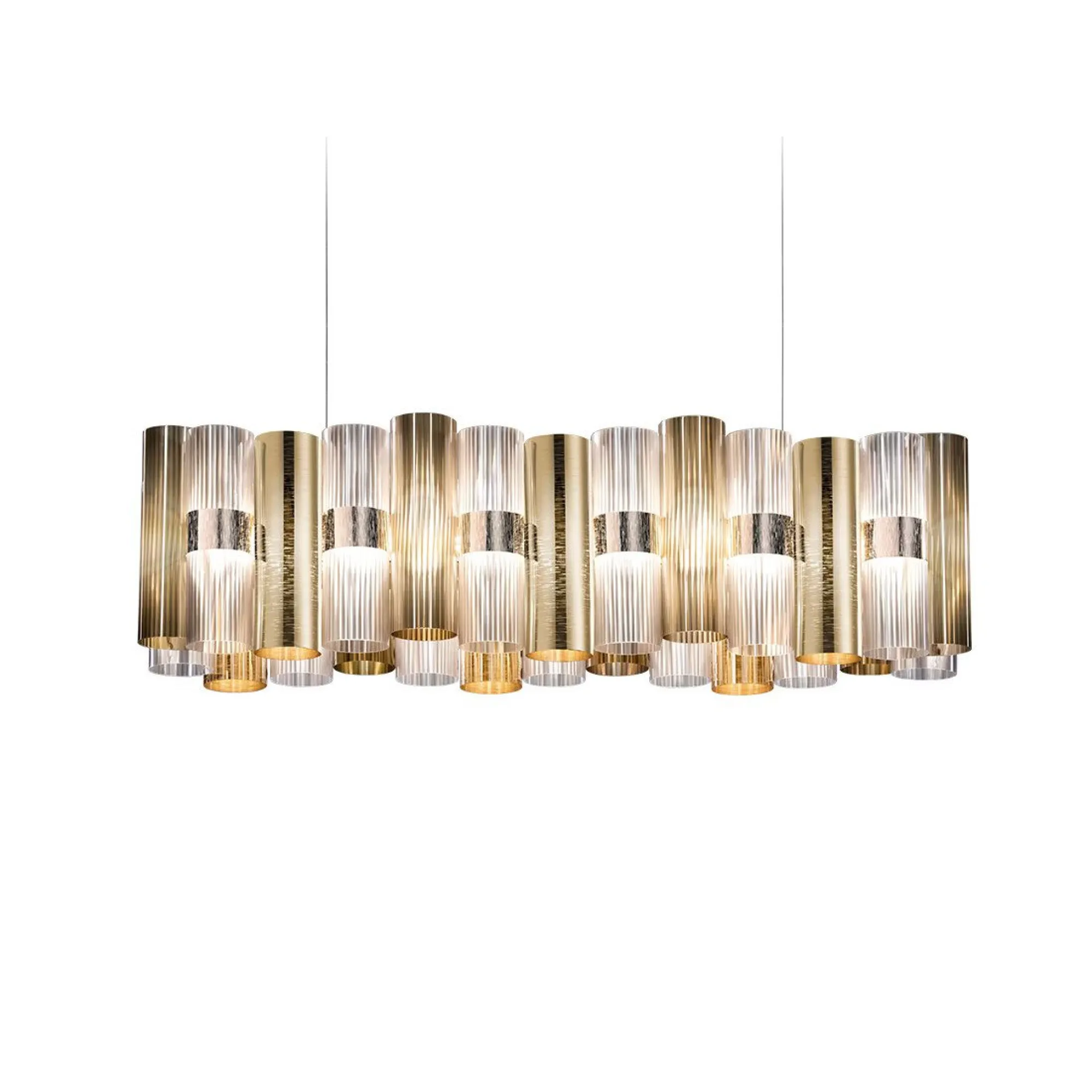 картинка Линейные подвесные светильники Подвесной линейный светильник SLAMP La lollo linear 100 LALSXXLGLD01T00NMTEU