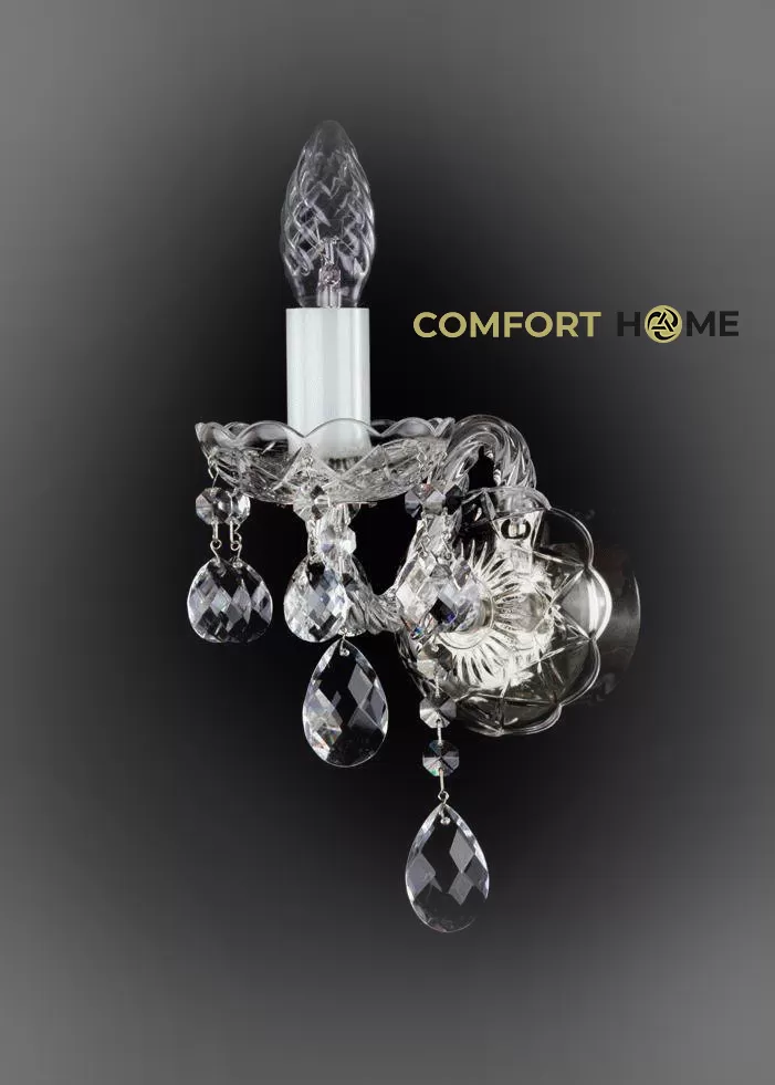 картинка Хрустальные бра Бра хрустальное ArtGlass MIRKA I. DROPS NICKEL CE