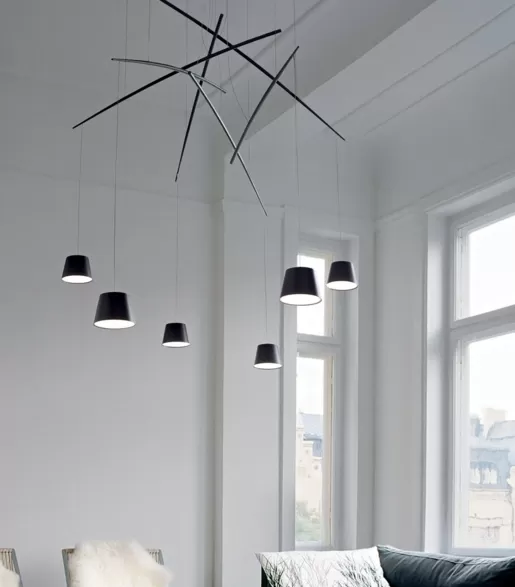картинка Современные люстры Люстра Ideal Lux Fish 196992 SP6 Nero