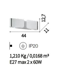 картинка Современные бра Бра Ideal Lux Clip 014166 AP2 Small Bianco