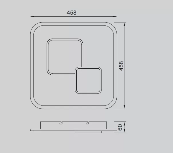 картинка Квадратные Светильник потолочный Mantra Quad 6455 dimmer
