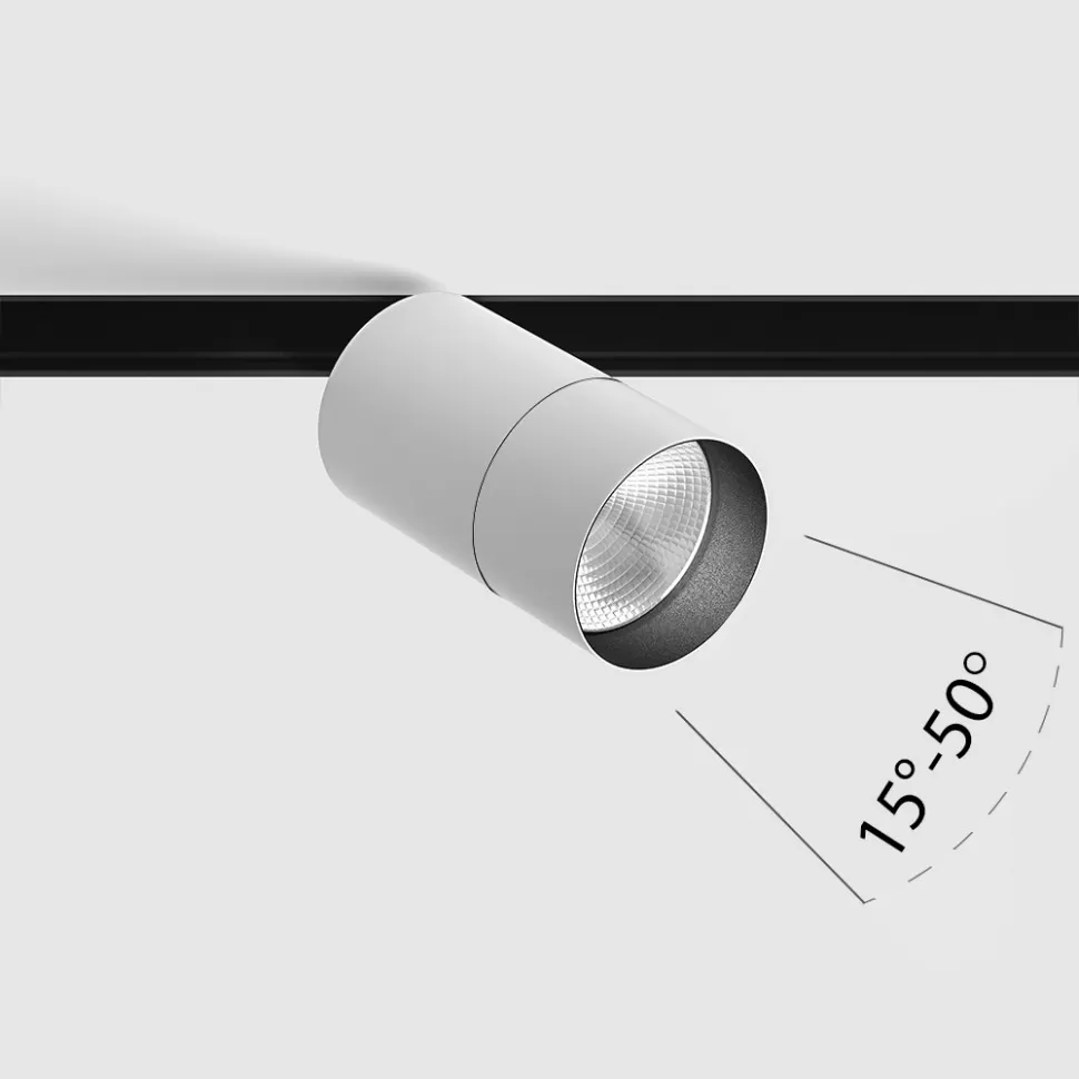 картинка Трековые светильники Светильник трековый LTX IN_LINE ZOOM, D52mm, H90mm, LED 13W, 3000К, белый (06.0599.13.930.WH)
