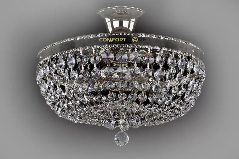 картинка Классические Светильник потолочный хрустальный ArtGlass GERTA DIA 350 NICKEL CE