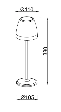 картинка Уличные настольные лампы  Настольная лампа для улицы Mantra K3 7115 Dimmable