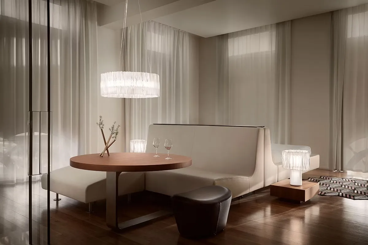картинка Современные подвесные светильники Подвесной светильник SLAMP Accordeon ACRSM00WHT01T0030KEU