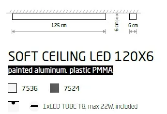 картинка Современные Потолочный светильник Nowodvorski Soft ceiling led 120x6 7524