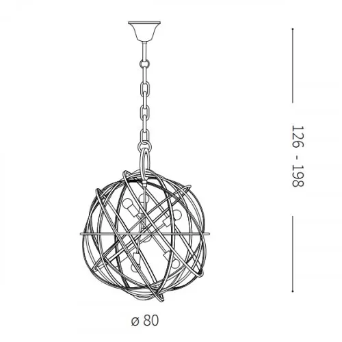 картинка Современные подвесные светильники Подвес Ideal Lux Konse 156033 SP7 