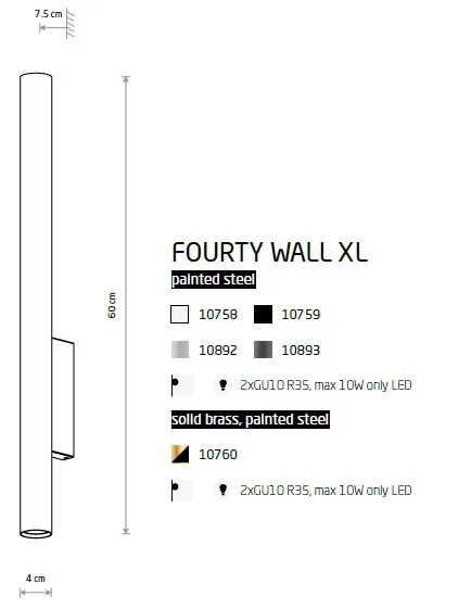 картинка Светодиодные бра Бра Nowodvorski Fourty wall XL 10893