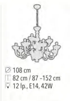 картинка Современные люстры Люстра KOLARZ Erizzo KAP0023/8+4.C.Ba