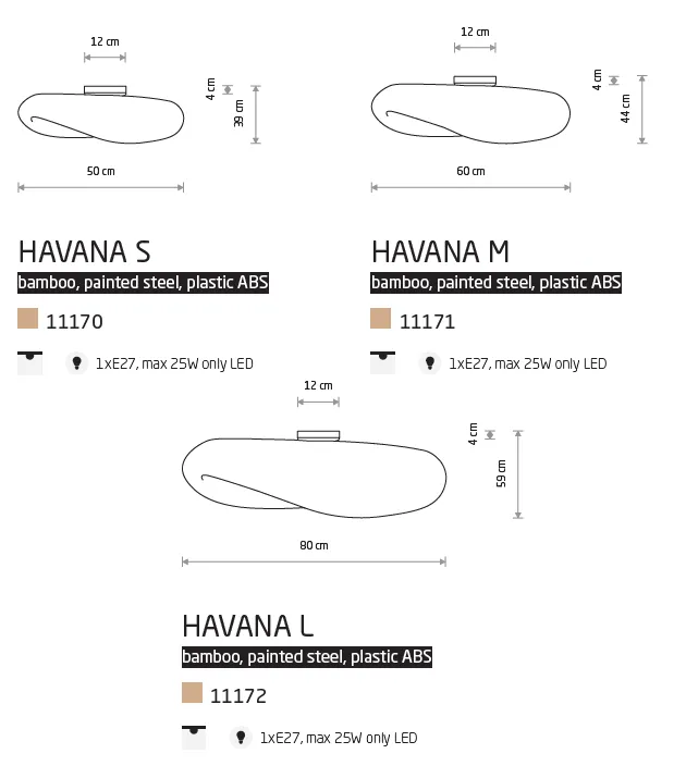 картинка Современные Потолочный светильник Nowodvorski Havana L 11172