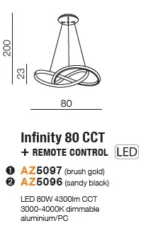 картинка Современные подвесные светильники Підвісний світильник AZZARDO Infinity 80 AZ5097