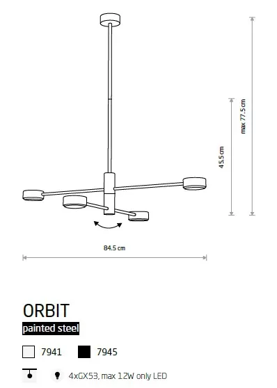 картинка Современные люстры Люстра Nowodvorski Orbit 7945