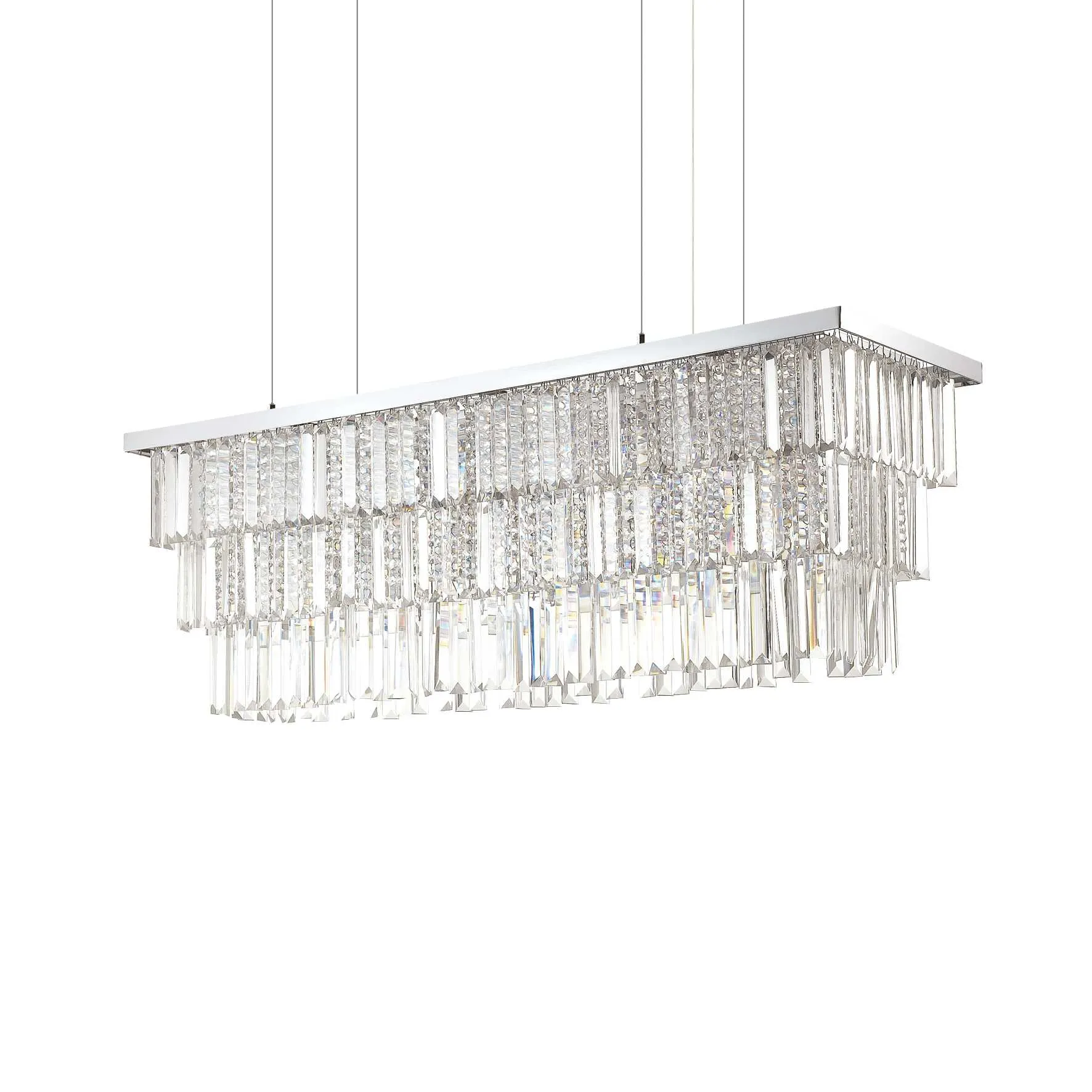 картинка Классические подвесные светильники Хрустальная люстра-подвес Ideal Lux Martinez 166360