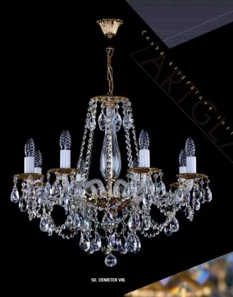 картинка Хрустальные люстры Люстра хрустальная Artglass ANDULA VI. SHORT - ARMS 160 NICKEL CL