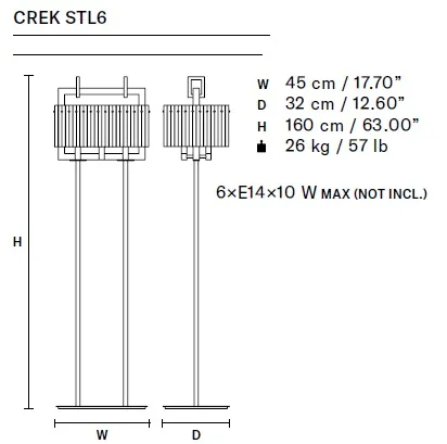 картинка Современные торшеры Торшер MASIERO CREK STL6