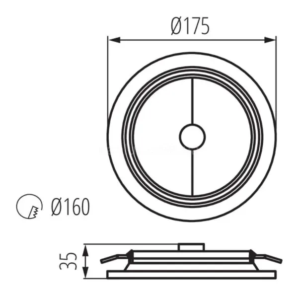картинка Врезные Врезной светильник Kanlux Arto 1O-SR 26613