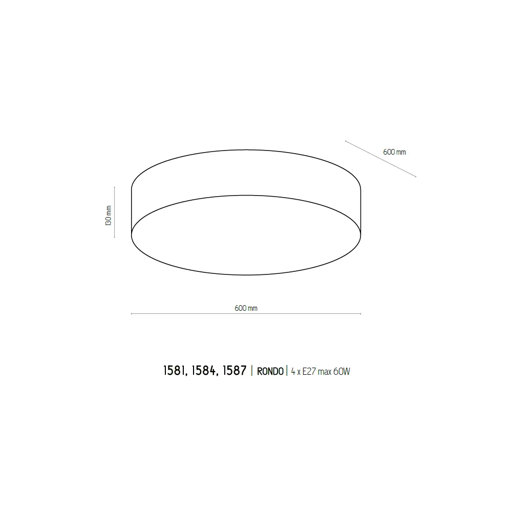 картинка Круглые Светильник потолочный TK Lighting Rondo 1587