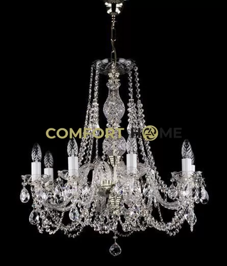 картинка Хрустальные люстры Хрустальная люстра ArtGlass ANDULA VIII. FULL CUT WHITE NICKEL CE
