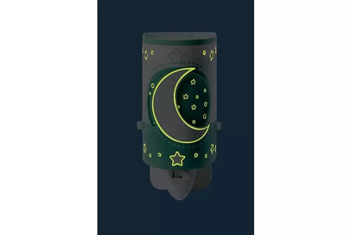 картинка Для детей Ночник (бра) в розетку Dalber Moon Green 63235LH