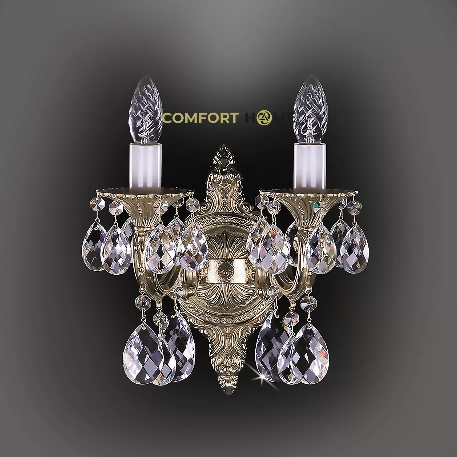 картинка Хрустальные бра Бра хрустальное ArtGlass SARKA II. (POLISHED, BRASS ANTIQUE, WHITE GOLD, MATT BRASS) CE