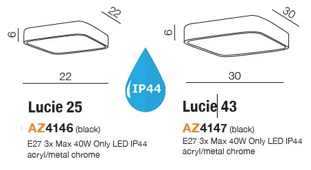 картинка Для ванной комнаты Потолочный светильник AZZARDO Lucie IP44 AZ4146