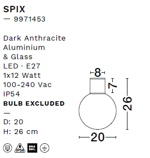 картинка Уличные потолочные светильники Потолочный светильник NOVA LUCE Spix 9971453