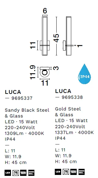 картинка Бра для ванной Бра NOVA LUCE Luca 9695338