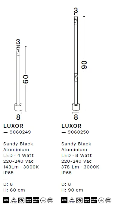 картинка Уличные столбики Уличный столбик NOVA LUCE Luxor 9060250